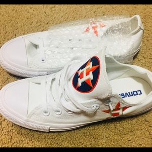 Custom Converse Tennis Shoes (Houston Astros)
